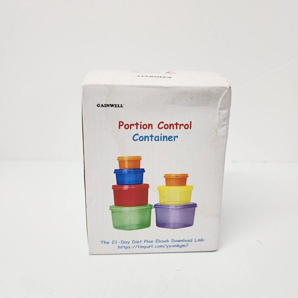 Portion Control Containers New In Box Go And Well Set Of 7 Containers With Lids - Picture 3 of 8